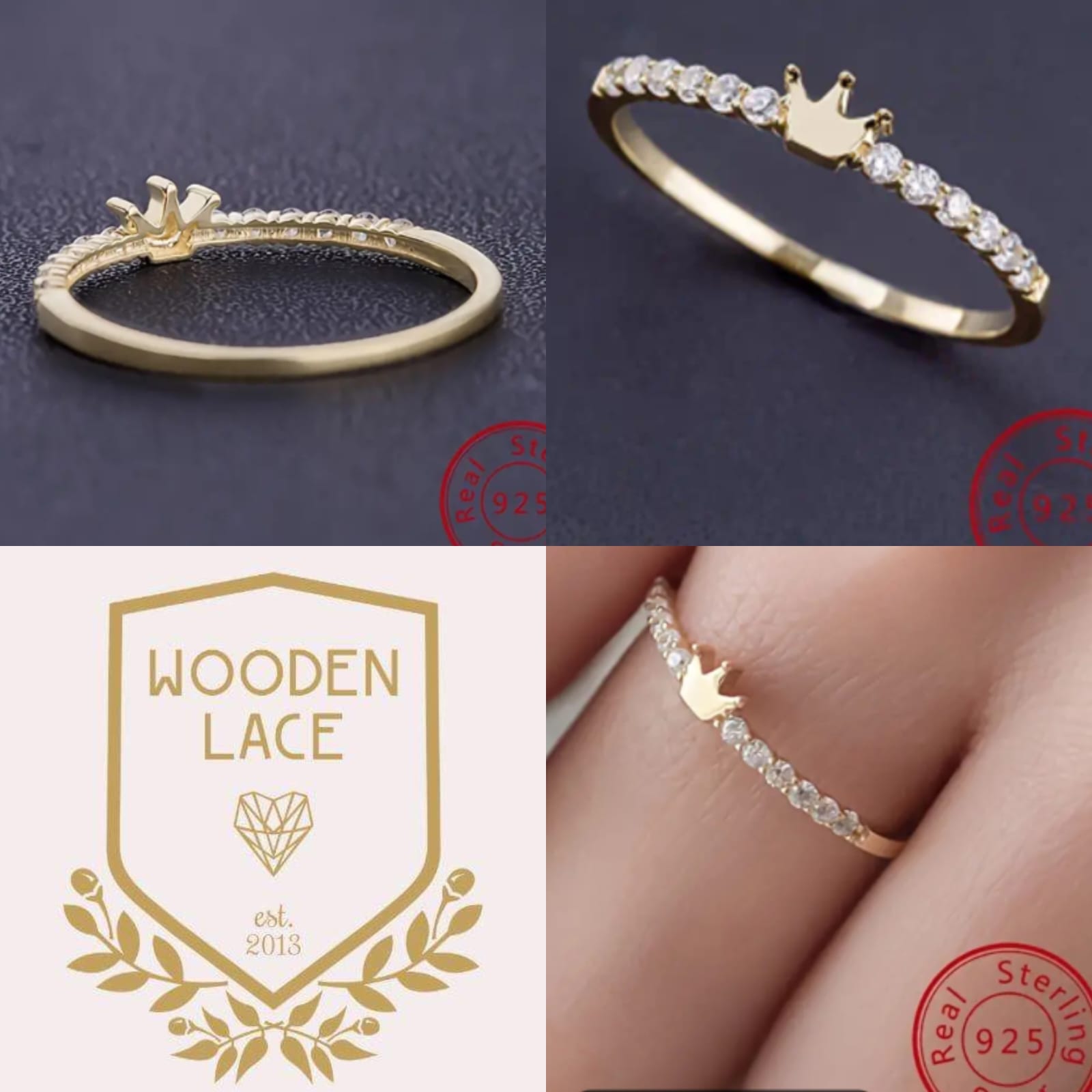 Crown ring sterling silver 925 R850 different sizes available Crown ring sterling silver 925 R850 different sizes available