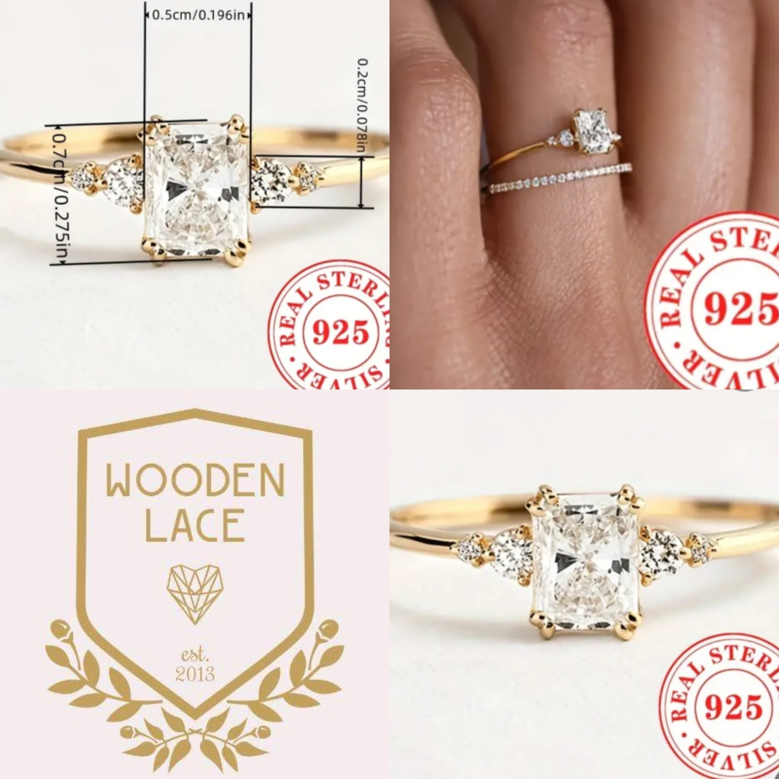 Sterling silver 925 ring with zirconia stone setting. R1400