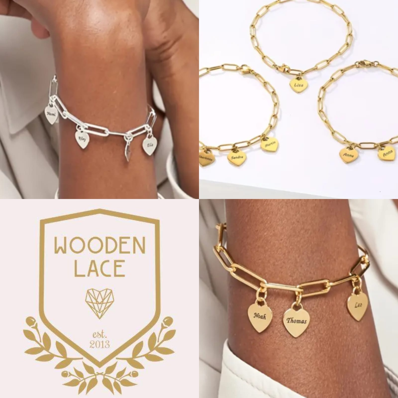 Personilized bracelet in silver or gold. From R750 depending how many discs. Waterproof and tarnish-proof