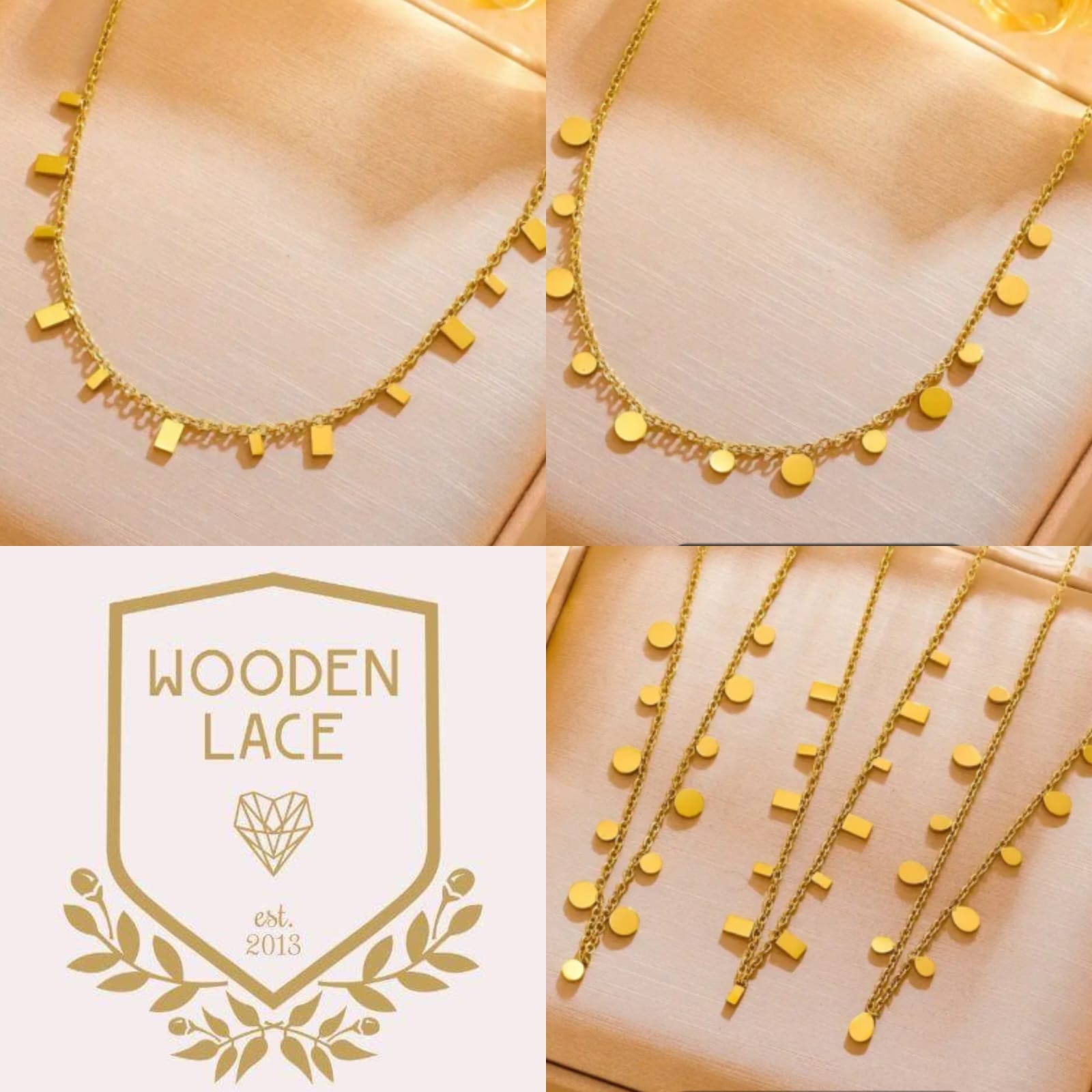 Shapes necklaces R850 waterproof and tarnish-proof